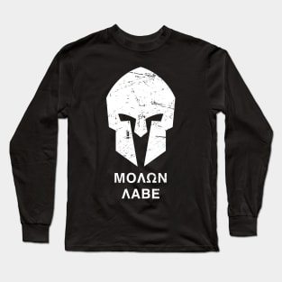 Spartan Helmet - Molon Labe Long Sleeve T-Shirt